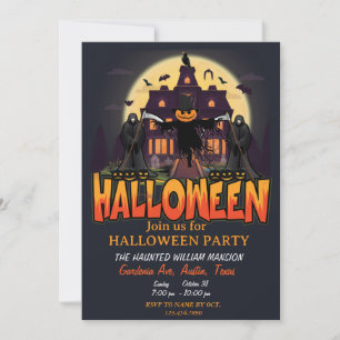 Convite Pumpkin Scary House, Festa do Planador de Hallowee
