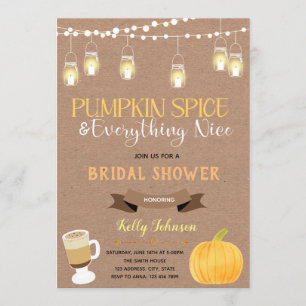 Convite Pumpkin Spice e tudo mais bonito
