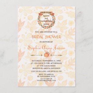 Convite Pumpkin Spice Queda Chá de panela de Ação de Graça