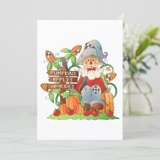 Convite Pumpkins Apple Hayrides (Criador carregado)