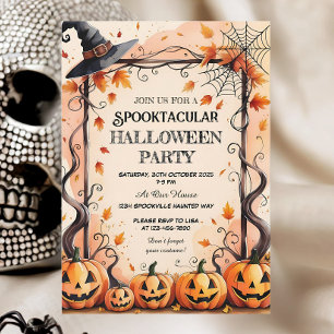 Convite Pumpkins, Spider Webs & Witt Halloween Party