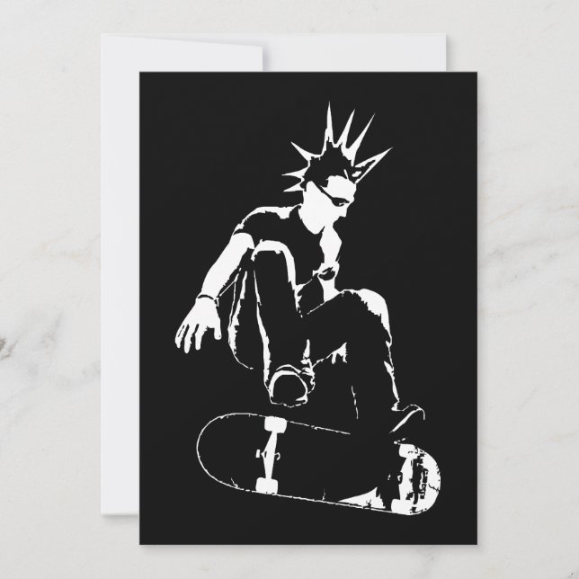 Convite punk de skate (Frente)