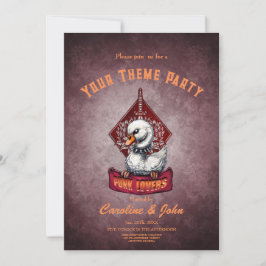 Convite Punk Swan: O rebelde preso.