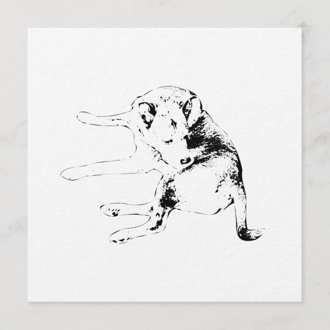 Convite Pup Fun Invite (Frente)