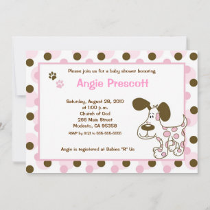 Convite Puppy 5 Vezes 7 Dias De Bebê Chamadas De Chuveiro