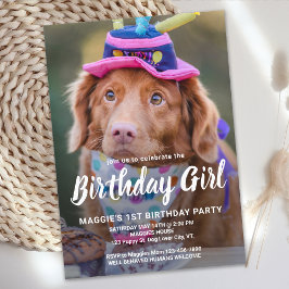Convite Puppy Dog Birthday Personalized Pet Photo Party