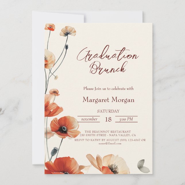 Convite Puppy Flowers Floral Brunch Com Noiva (Frente)