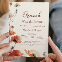 Convite Puppy Flowers Floral Brunch Com Noiva