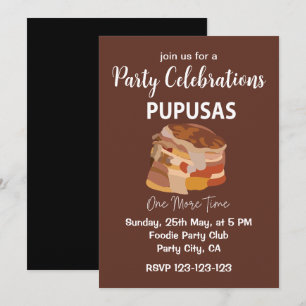 Convite Pupusas Salvadorenhas Pão Salvadorenho Pupusas
