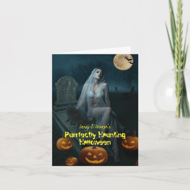 Convite Puramente Hunting Halloween Dobrado (Frente)