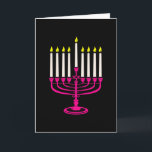 Convite purificador de menorah hanukkah rosa quente<br><div class="desc">"menorah hanukkah rosa quente",  "hanukkah rosa",  "menorah rosa rosa",  "hanukkah menorah",  menorah,  "feliz hanukkah",  canukah,  hannukah,  Hanukkah,  "feriados judeus"</div>