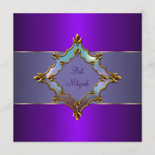 Convite Purple Bat Mitzvah