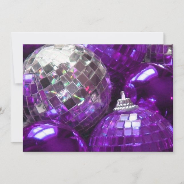 Convite Purple Baubles (Frente)