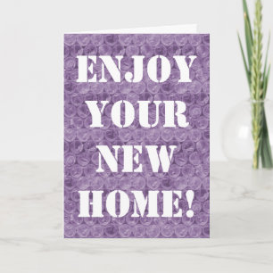 Convite Purple bubble wrap housewarming