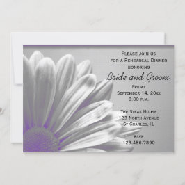 Convite Purple Floral destaca Janta de ensaio de casamento