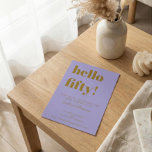 Convite Purple Gold 50th Birthday Party Modern Typography<br><div class="desc">This invitation sets a confident, celebratory tone for a 50th birthday gathering. The purple background paired with gold lettering feels bold, modern, and polished, making it easy to coordinate with drinks, signage, and table details. A strong choice for hosts who want a milestone celebration that feels festive and thoughtfully styled....</div>