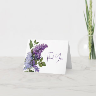 Convite Purple Lilacs Obrigado