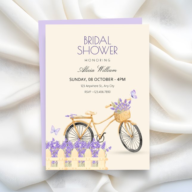 Convite Purple spring bridal shower (Criador carregado)