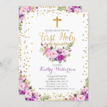 Purple Watercolor First Santa Communitation