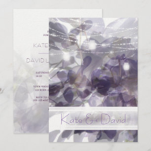 Convite ©Purple Wisteria String Lights Mason Jars Casamen