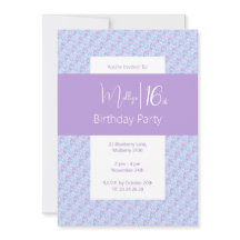 Púrpura de Púrpura Padrão Floral adolescente 16º A