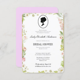 Convite Púrpura do orçamento Flores selvagens Bridgerton C