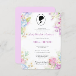 Convite Púrpura do orçamento Flores selvagens Bridgerton C