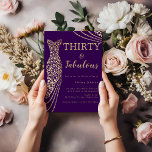 Convite Púrpura e Dourada 30 & aniversário de 30 anos fabu<br><div class="desc">Roxo e Dourado Trinta e Fabuloso Convite para aniversário de 30 anos disponível como convite eletrônico digital Variações para o convite e itens correspondentes na nossa loja</div>