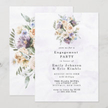 Púrpura Flores selvagens Festa de noivado russa