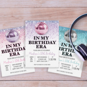 Convite Púrpura Na Minha Era De Aniversário