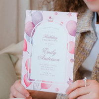 Púrpura Rosa | Balões Estrelas Festa de aniversári