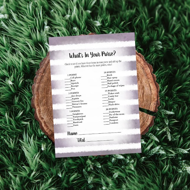 Convite Púrpura Tan Roxo O que há no seu jogo de bolsa (Criador carregado)