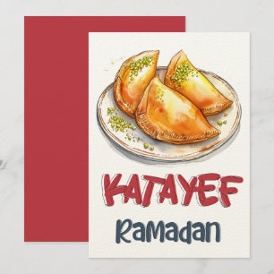 Convite Qatayef Ramadan   Massa delicada, Recheios Ricos