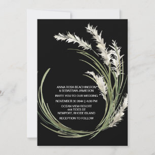 Convite *~* QR AR21 RSVP Pampas Grass WEDDING