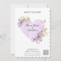 *~* QR Borboleta Coração AR6 CASAMENTO SALVAR DATA