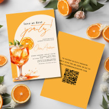 QR Code Love in First Spritz Orange Chá de panela