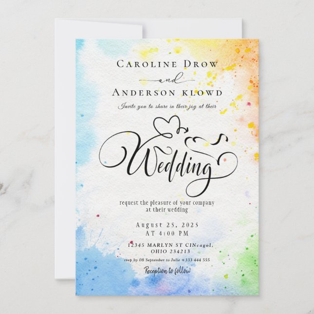 Convite QR Code Video Wedding Invitation (Frente)