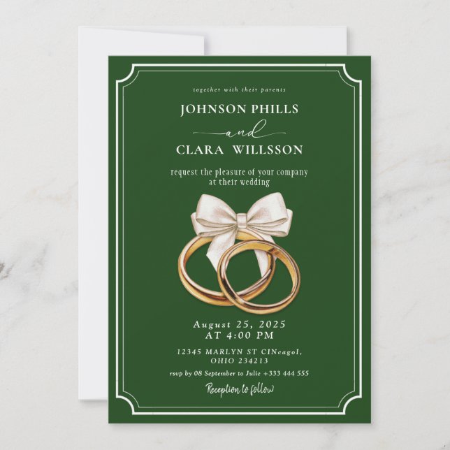 Convite QR Code Video Wedding Invitation (Frente)