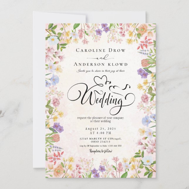 Convite QR Code Video Wedding Invitation (Frente)