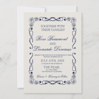 Convite QR Code Wedding Invitation | Elegant Old Money
