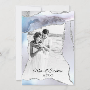 Convite *~* QR PHOTO RSVP AR13 AGATE Pearl Casamento em