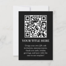QR Preto | Design Moderno Minimalista Scan Me