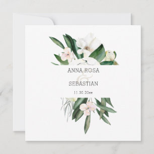 Convite *~* QR RSVP AR15 Casamento de Frame Floral Peony