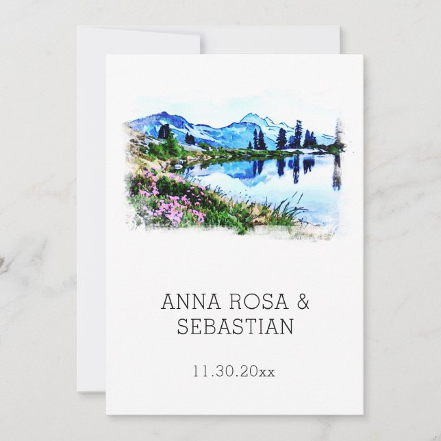 Convite *~* QR RSVP Florence Itália Firenze AP19 Casamento (Frente)