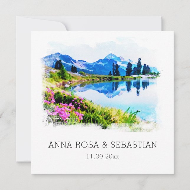 Convite *~* QR RSVP MONTAINS FLUXAS AP19 RSVP Casamento (Frente)