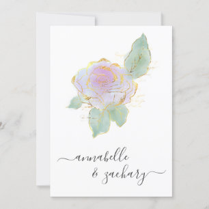 Convite *~* QR Solteiro Rosa RSVP Dourado Glitter AR12 Cas