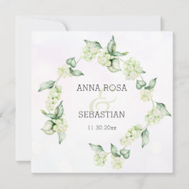 Convite *~* QR Winter Snow Berry AR12 Boho RSVP Casamento