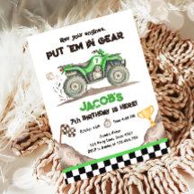 Quad ATV Dirt Track Off Road Racing Boy Birthday