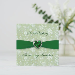 Convite Quadrado de 55º Aniversário de Casamento B