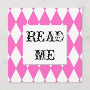 Convite quadrado de Alice do Harlequin